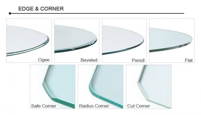 3/8′′ 1/2′′ 10mm 12mm Thick Colorless Transparent Clear Tempered Toughened Glass for Doors Balcony Handle Railing Partition