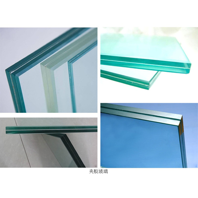 평평한 보안 laminated 유리 패널을 빌딩을 위해 곡선 샌드위치 단단한 온화