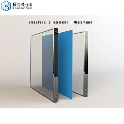 단단한 구조 6.38mm/8.38mm 계단/입구 건물용 선명한 색상 가루 유리