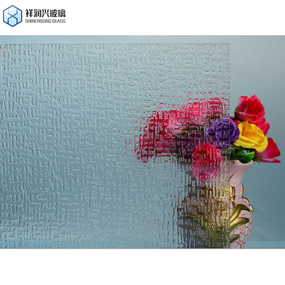 2mm-8mm 일반 맑은 모루 패턴 유리 단일 유리 유선 / 장식 / 욕실 유리