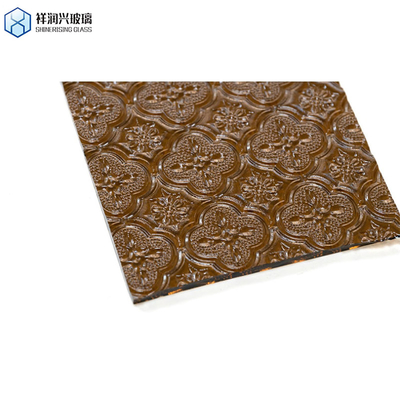 고체 비 / 다이아몬드 / 물 3mm 5mm 1830 * 2440 사용자 정의를 위해 갈색 패턴 유리
