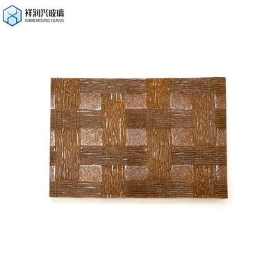 4mm 맑은 색조 화려한 장식 갈색 패턴 유리 건축 수요