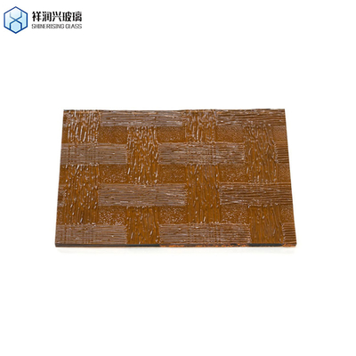 기술 장식적 갈색 패턴 유리 3mm 5mm 1830*2440 벨기에 스타일 유리