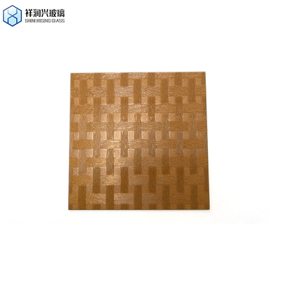 갈색 패턴 유리 반짝이는 3mm 5mm 1830*2440새로운 기술 스타일 유리 엠보스 된 유리