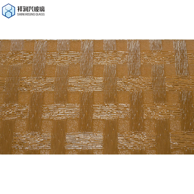 갈색 패턴 유리 반짝이는 3mm 5mm 1830*2440새로운 기술 스타일 유리 엠보스 된 유리