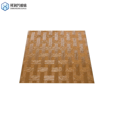 갈색 패턴 유리 반짝이는 3mm 5mm 1830*2440새로운 기술 스타일 유리 엠보스 된 유리