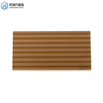 갈색 패턴 유리 반짝이는 3mm 5mm 1830*2440새로운 기술 스타일 유리 엠보스 된 유리