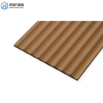 갈색 패턴 유리 반짝이는 3mm 5mm 1830*2440새로운 기술 스타일 유리 엠보스 된 유리