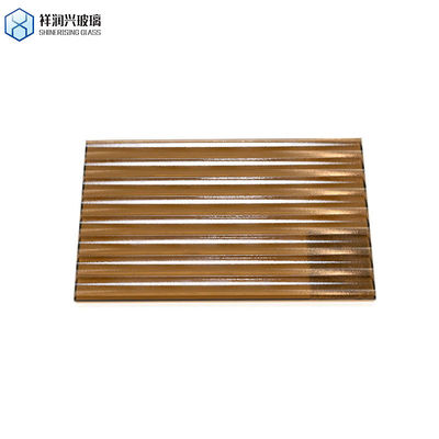 가구용 맞춤형 패턴 컬러 유리 두께 3mm 4mm 5mm 브라운 엠보스 된 유리