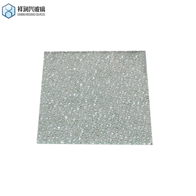 4mm 5mm 6mm 맑은 색상 패턴 유리 / 직물 패턴 유리 평면 닦은 가장자리 작업