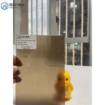 맑은 초명 Muro 청동 회색 Muro Karatachi Nashiji 패턴 유리 욕실