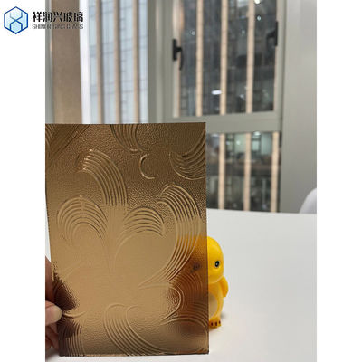 맑은 초명 Muro 청동 회색 Muro Karatachi Nashiji 패턴 유리 욕실