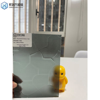 고색 회색 모루 패턴화 된 온화 된 유리 플루트 모루 욕실 거실