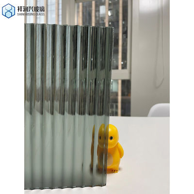 고색 회색 모루 패턴화 된 온화 된 유리 플루트 모루 욕실 거실