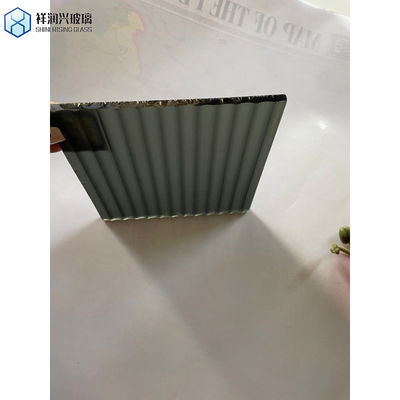 고색 회색 모루 패턴화 된 온화 된 유리 플루트 모루 욕실 거실