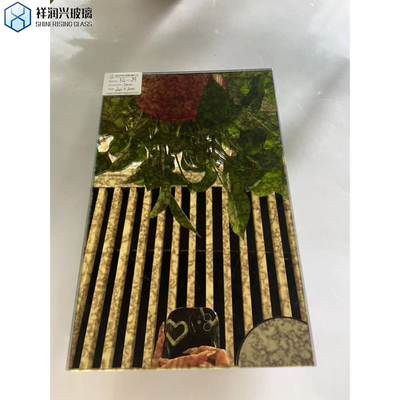 장식 기술용 평면 닦은 가장자리 고대 거울 유리 laminated 4mm 5mm 6mm
