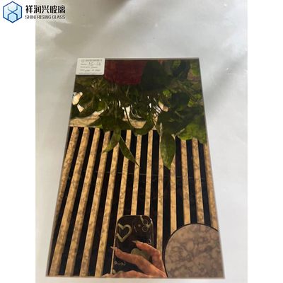 장식 기술용 평면 닦은 가장자리 고대 거울 유리 laminated 4mm 5mm 6mm