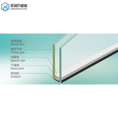 저 E 코팅 및 Igcc 기술로 건물 정면 단열 유리