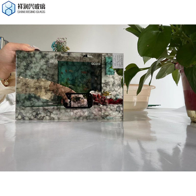 호텔 로비 TV 벽 장식 고전 거울 유리 배경 ISO 인증