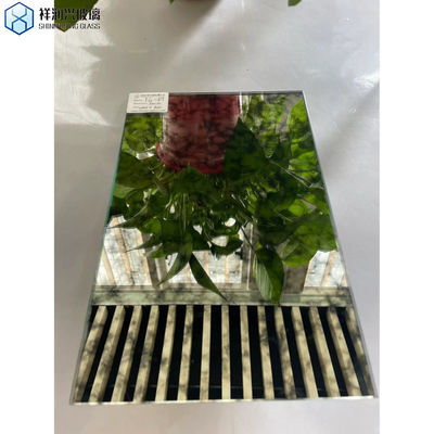 가정용 부엌 장식용 색칠 된 고대 거울 시트 비벨 된 유리 거울 타일