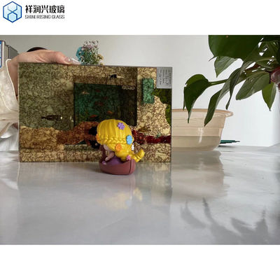 가정용 부엌 장식용 색칠 된 고대 거울 시트 비벨 된 유리 거울 타일