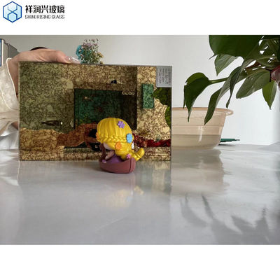 가정용 부엌 장식용 색칠 된 고대 거울 시트 비벨 된 유리 거울 타일