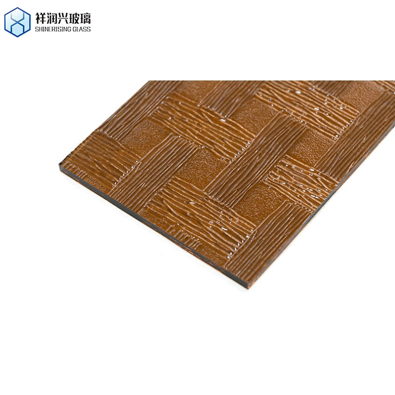 기술 장식적 갈색 패턴 유리 3mm 5mm 1830*2440 벨기에 스타일 유리