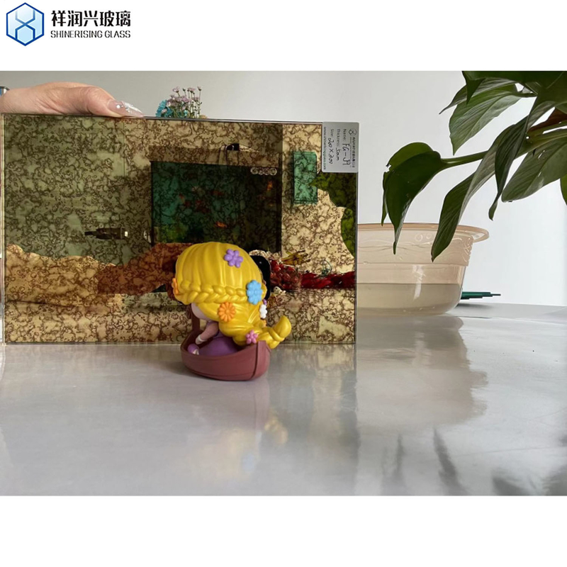장식 기술용 평면 닦은 가장자리 고대 거울 유리 laminated 4mm 5mm 6mm