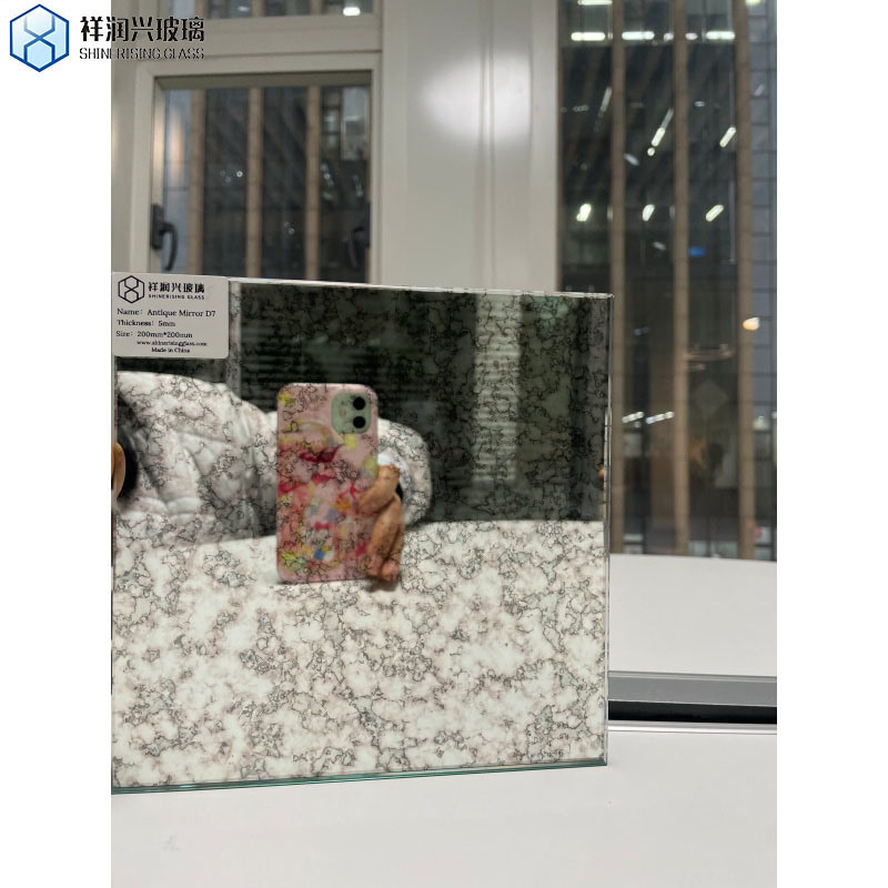 맞춤형 벽돌 타일 유리 고대 거울 시트 SGS 인증 나비 장식